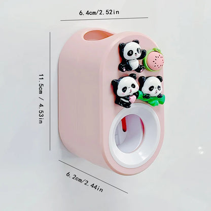 Automatic Toothpaste Dispenser  Toothbrush Holder - Wall-Mount Squeezer for Bathroom - ZOOMNSTORE