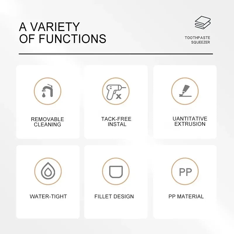 Automatic Toothpaste Dispenser  Toothbrush Holder - Waterproof Wall Mount Bathroom Accessory - ZOOMNSTORE