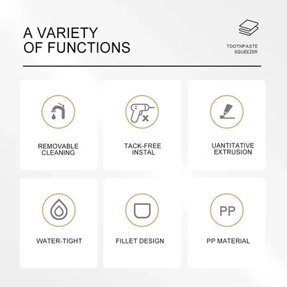 Automatic Toothpaste Dispenser  Toothbrush Holder - Waterproof Wall Mount Bathroom Accessory - ZOOMNSTORE