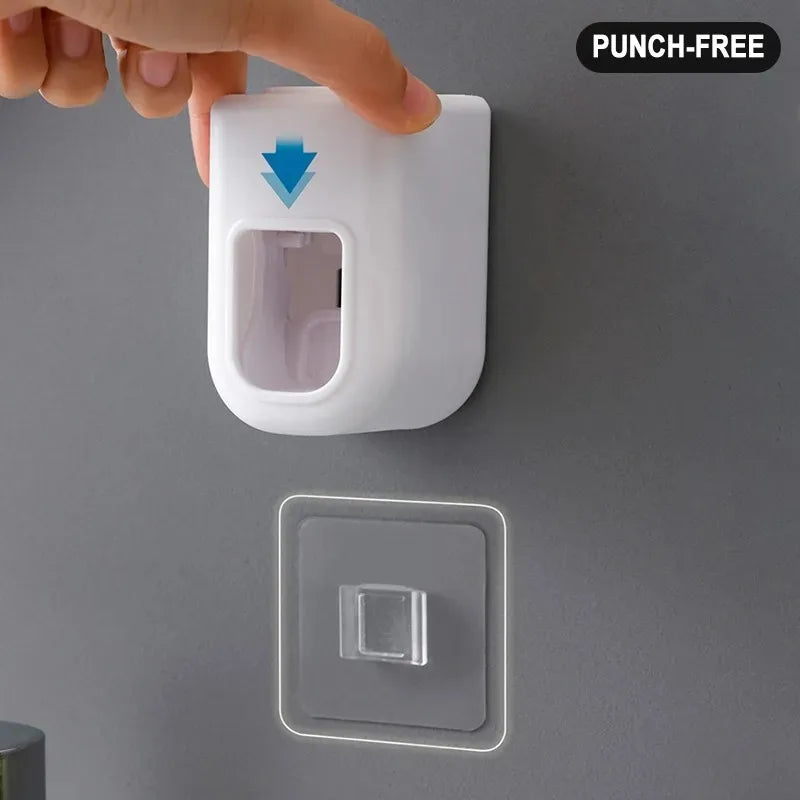 Automatic Toothpaste Dispenser  Toothbrush Holder - Waterproof Wall Mount Bathroom Accessory - ZOOMNSTORE