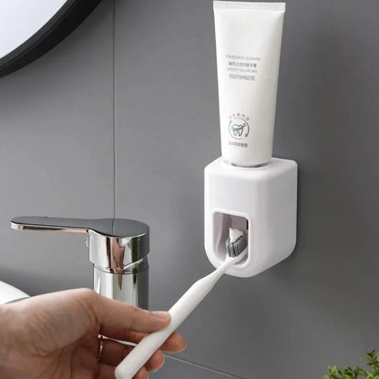 Automatic Toothpaste Dispenser  Toothbrush Holder - Waterproof Wall Mount Bathroom Accessory - ZOOMNSTORE