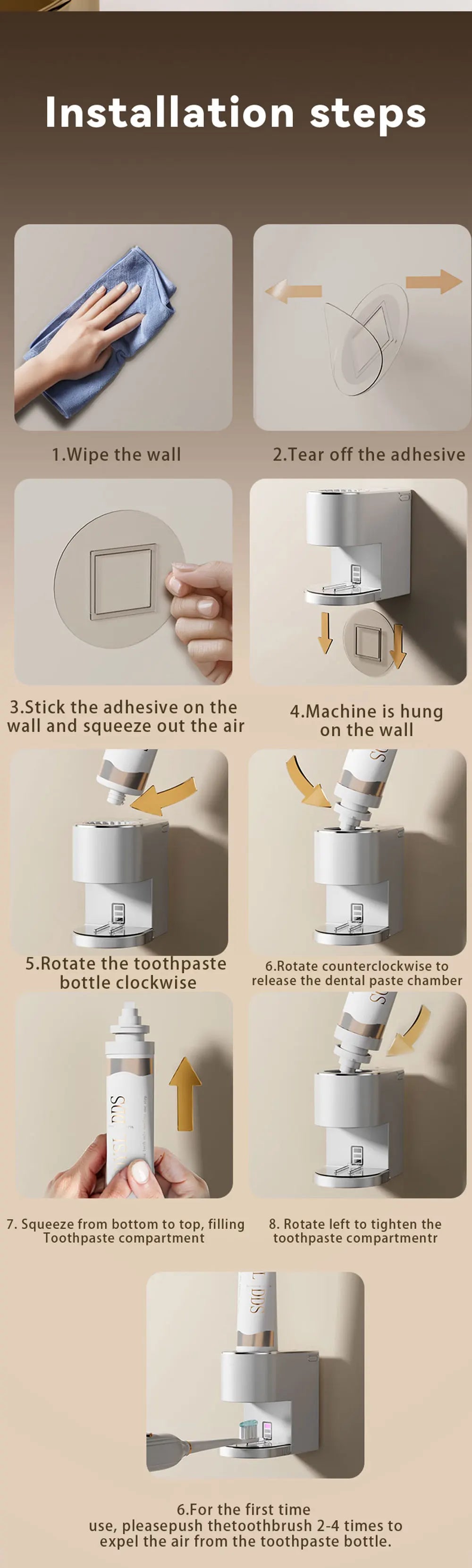 Automatic Wall-Mounted Toothpaste Squeezer - Electric Bathroom Accessory for Kids  Adults - ZOOMNSTORE