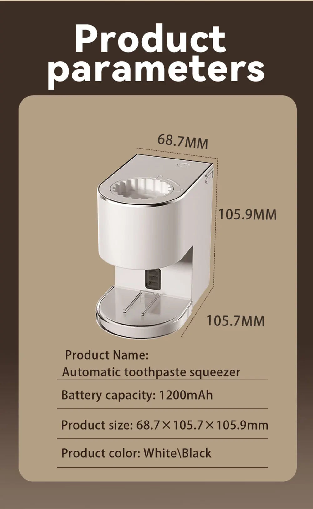 Automatic Wall-Mounted Toothpaste Squeezer - Electric Bathroom Accessory for Kids  Adults - ZOOMNSTORE