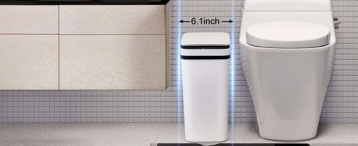 Automatic Trash Can - 2 Pack Motion Sensor Bin with Odor Sealing Lid & Silent Close - ZOOMNSTORE