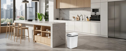 Automatic Trash Can - 2 Pack Motion Sensor Bin with Odor Sealing Lid & Silent Close - ZOOMNSTORE