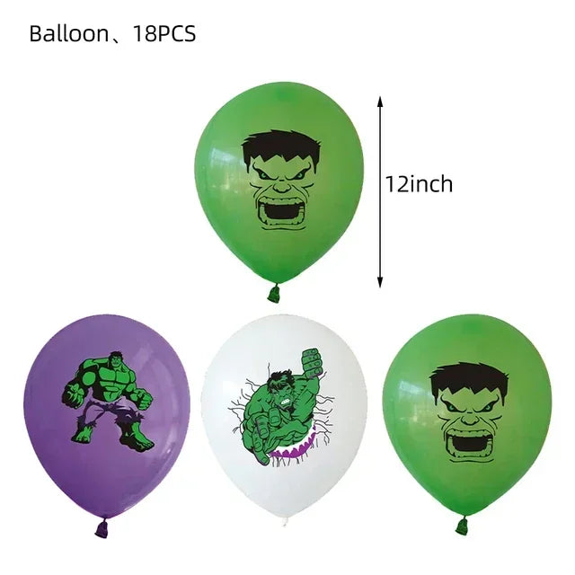 Avengers Hulk Birthday Party Supplies - Superhero Cups Plates Napkins Balloons - ZOOMNSTORE