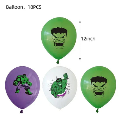 Avengers Hulk Birthday Party Supplies - Superhero Cups Plates Napkins Balloons - ZOOMNSTORE