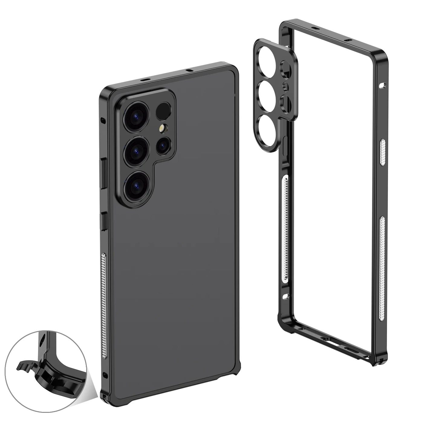 Aviation Aluminum Bumper Case for Samsung Galaxy S25S24S23 Ultra - Shockproof Metal Lens Cover - ZOOMNSTORE