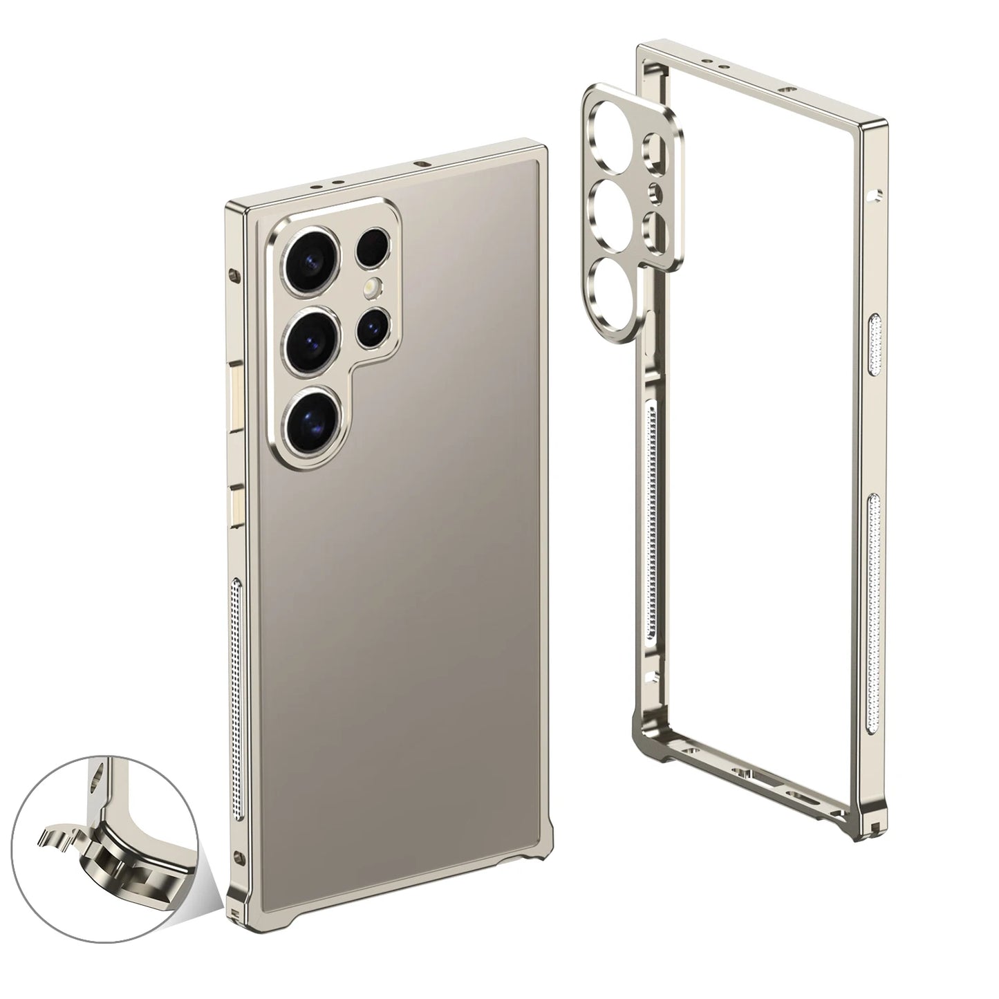 Aviation Aluminum Bumper Case for Samsung Galaxy S25S24S23 Ultra - Shockproof Metal Lens Cover - ZOOMNSTORE