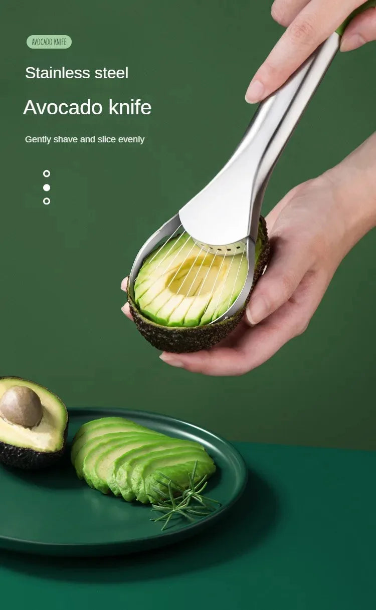 Avocado Knife Gadget – Stainless Steel Fruit Slicer & Kitchen Cutter Tool - ZOOMNSTORE