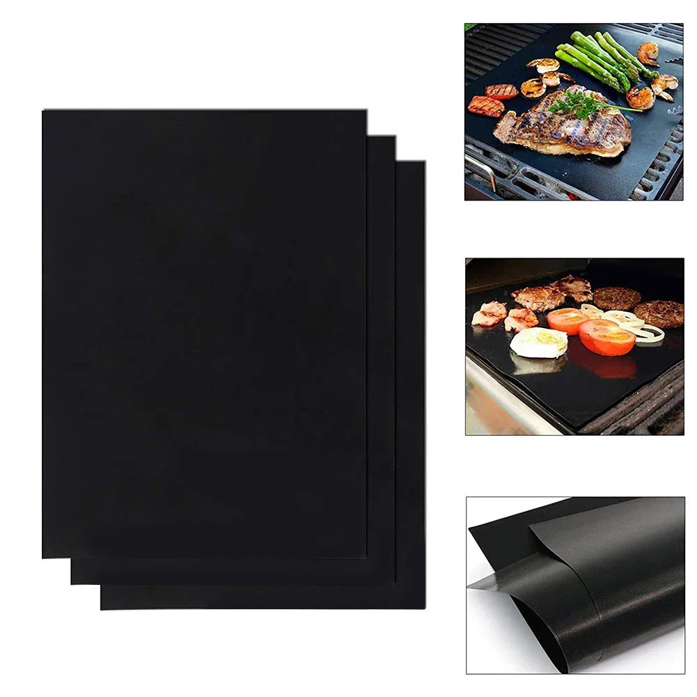 BBQ Grill Mat - Non Stick Heat Resistant Grill Baking Sheet for Outdoor BBQ - ZOOMNSTORE