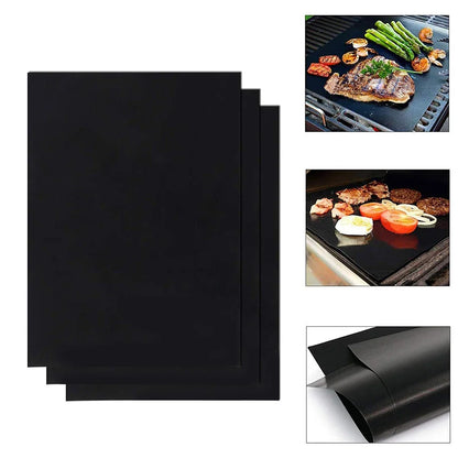 BBQ Grill Mat - Non Stick Heat Resistant Grill Baking Sheet for Outdoor BBQ - ZOOMNSTORE