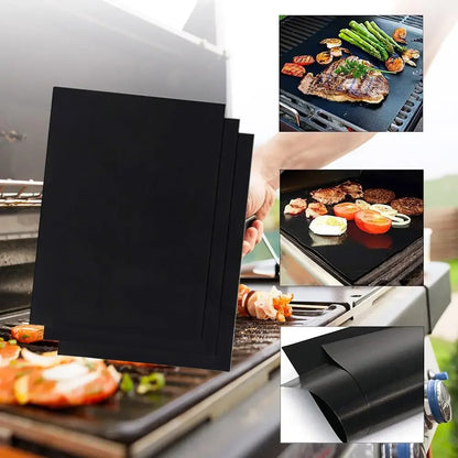 BBQ Grill Mat - Non Stick Heat Resistant Grill Baking Sheet for Outdoor BBQ - ZOOMNSTORE
