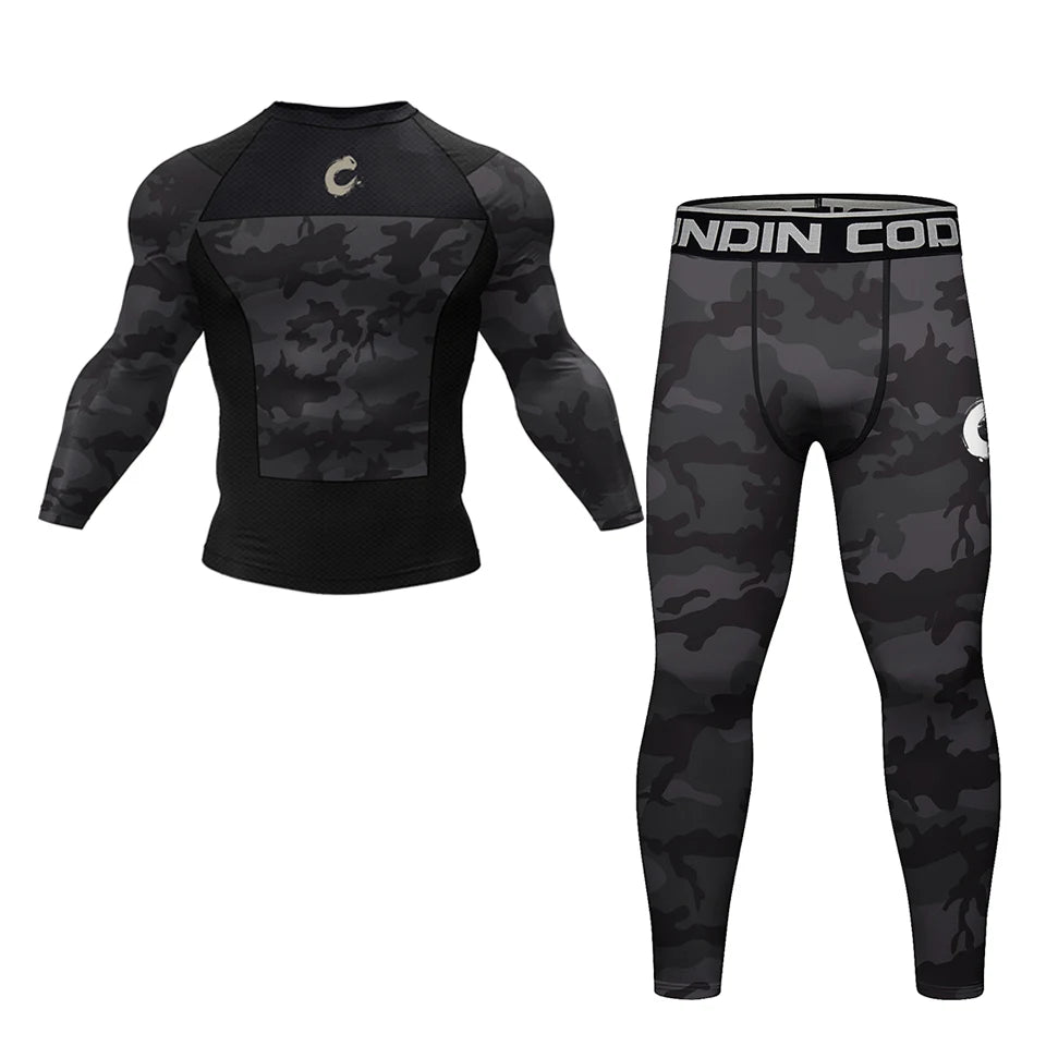 Mens Black No Gi BJJ Jiu Jitsu Set - MMA Shorts  Compression Rashguard - ZOOMNSTORE