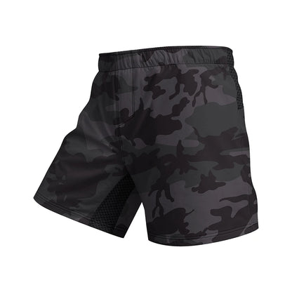 Mens Black No Gi BJJ Jiu Jitsu Set - MMA Shorts  Compression Rashguard - ZOOMNSTORE
