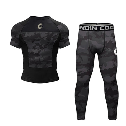 Mens Black No Gi BJJ Jiu Jitsu Set - MMA Shorts  Compression Rashguard - ZOOMNSTORE