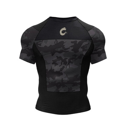 Mens Black No Gi BJJ Jiu Jitsu Set - MMA Shorts  Compression Rashguard - ZOOMNSTORE