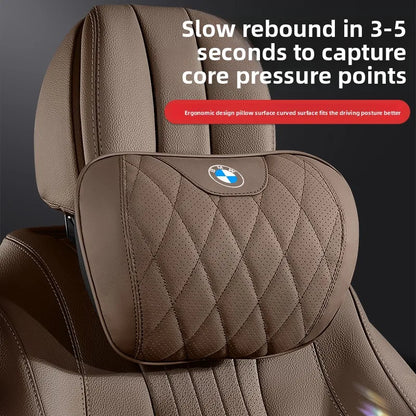 BMW Car Neck Pillow - Memory Foam Car Headrest Cushion | Waist Support Pillow - ZOOMNSTORE