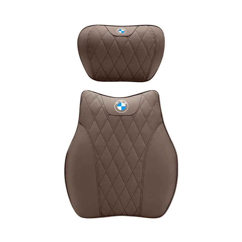 BMW Car Neck Pillow - Memory Foam Car Headrest Cushion | Waist Support Pillow - ZOOMNSTORE