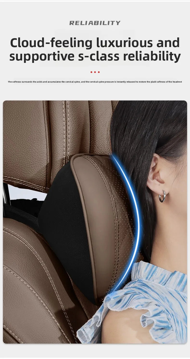 BMW Car Neck Pillow - Memory Foam Car Headrest Cushion | Waist Support Pillow - ZOOMNSTORE
