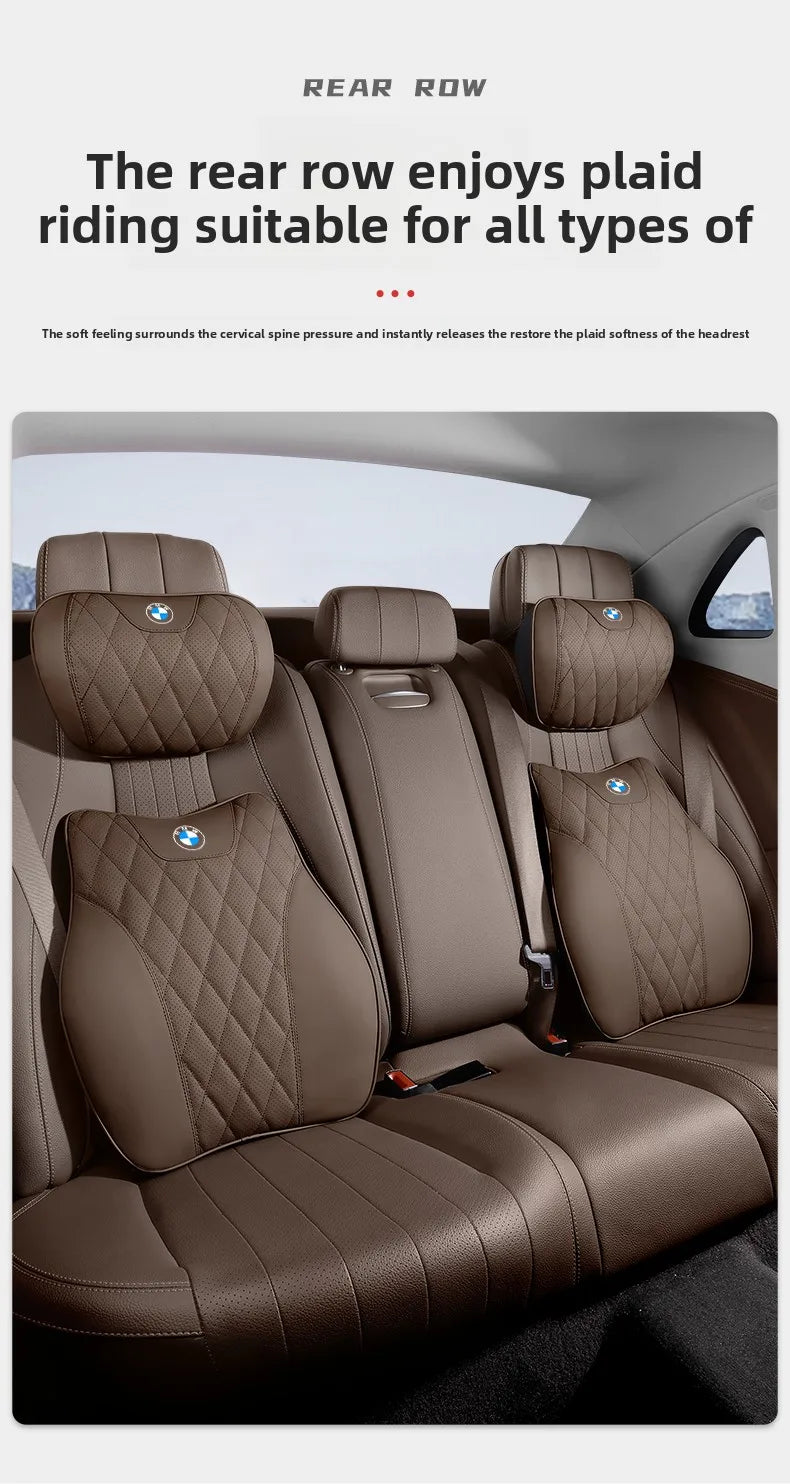 BMW Car Neck Pillow - Memory Foam Car Headrest Cushion | Waist Support Pillow - ZOOMNSTORE