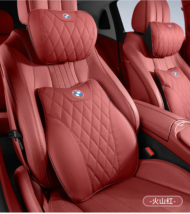 BMW Car Neck Pillow - Memory Foam Car Headrest Cushion | Waist Support Pillow - ZOOMNSTORE