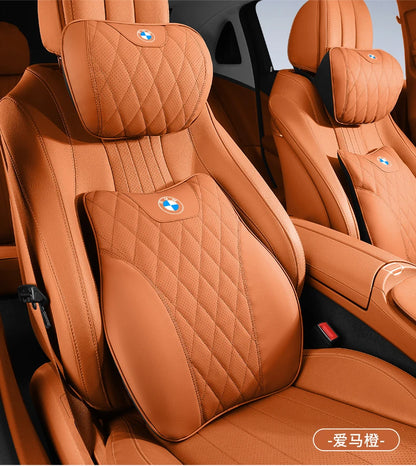 BMW Car Neck Pillow - Memory Foam Car Headrest Cushion | Waist Support Pillow - ZOOMNSTORE