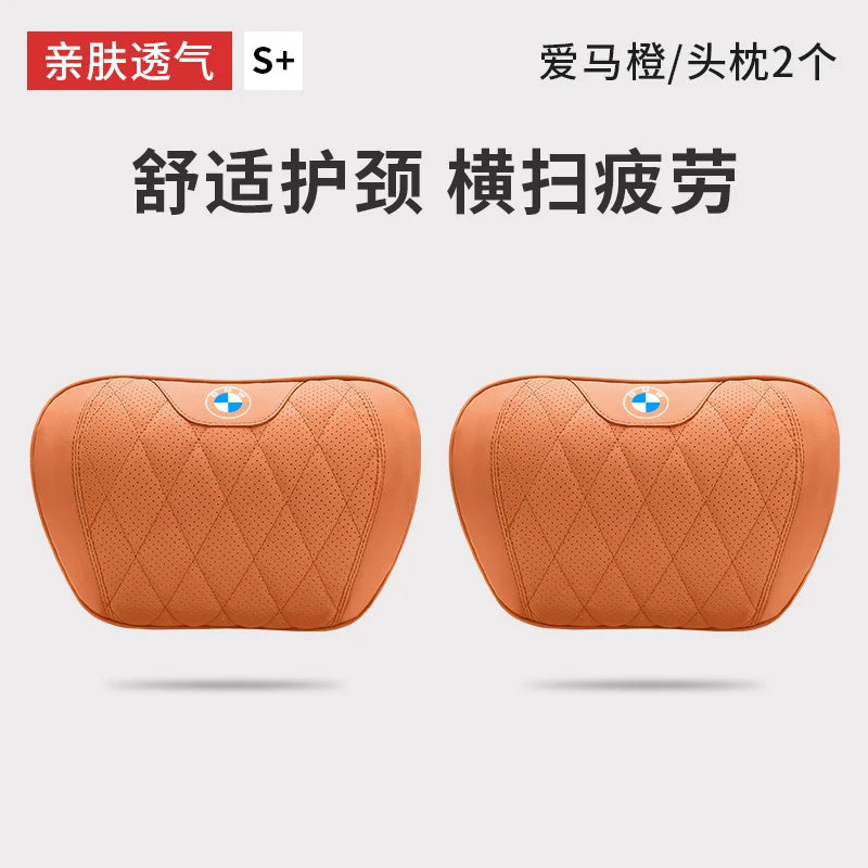 BMW Car Neck Pillow - Memory Foam Car Headrest Cushion | Waist Support Pillow - ZOOMNSTORE