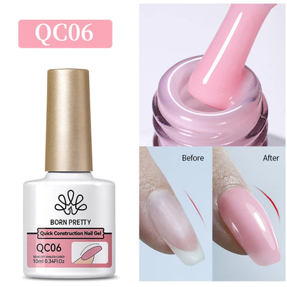 BORN PRETTY Gel Nail Polish Set - Super Top Coat  Base Gel 10ml Semi-Permanent Varnish - ZOOMNSTORE