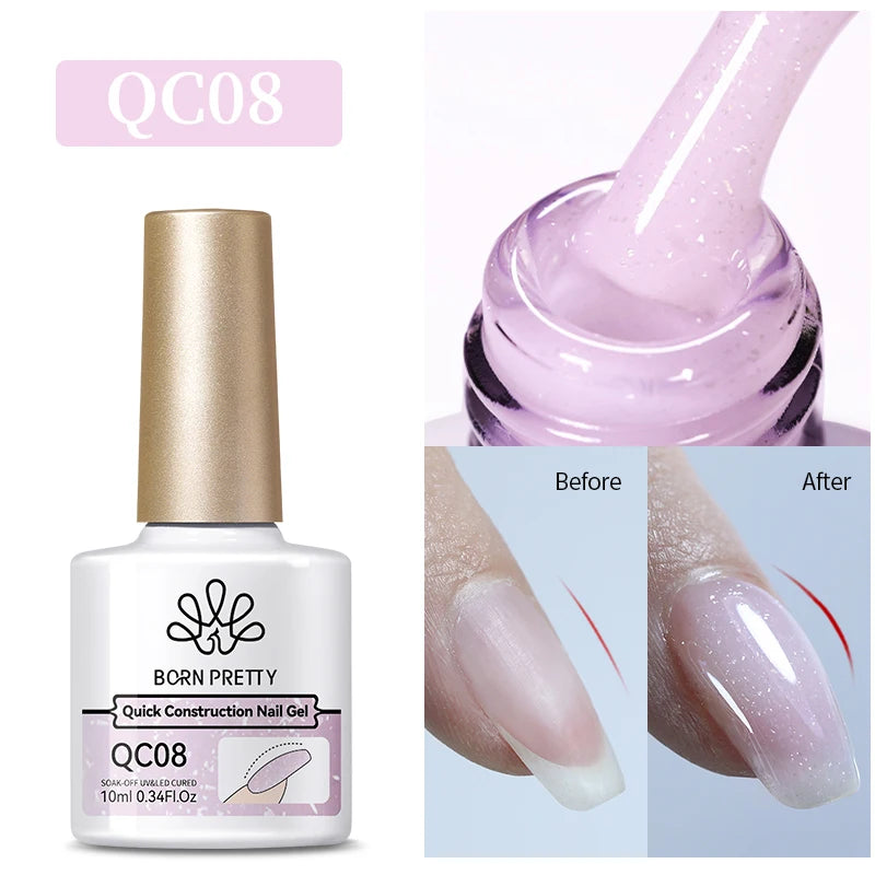 BORN PRETTY Gel Nail Polish Set - Super Top Coat  Base Gel 10ml Semi-Permanent Varnish - ZOOMNSTORE