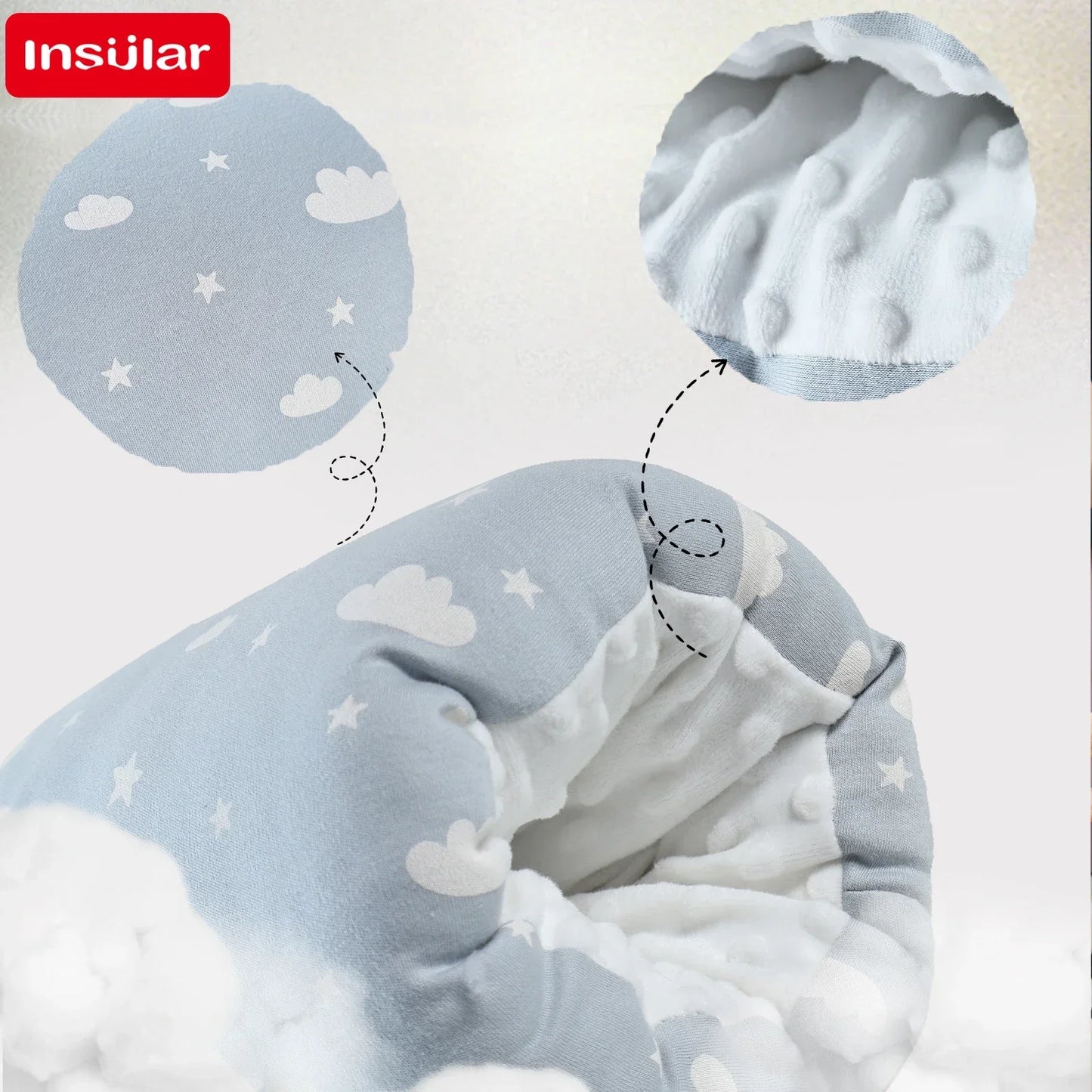INSULAR Baby Arm Pillows Infant Nursing Anti-spit Milk Breastfeeding Pads Kids Sleeping Head Cushion Hand Warmer Chair Mattress - ZOOMNSTORE