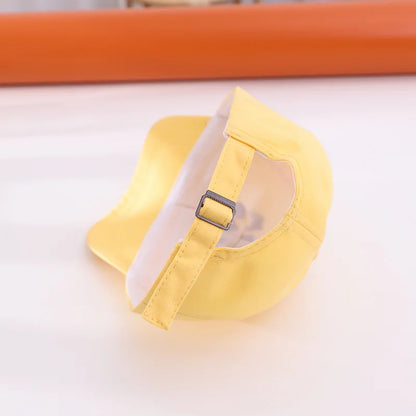 Letter Embroidery Baby Baseball Cap Solid Color Adjustable Toddler Boys Girls Snapback Hat Casual Kids Cotton Duck Tongue Caps - ZOOMNSTORE