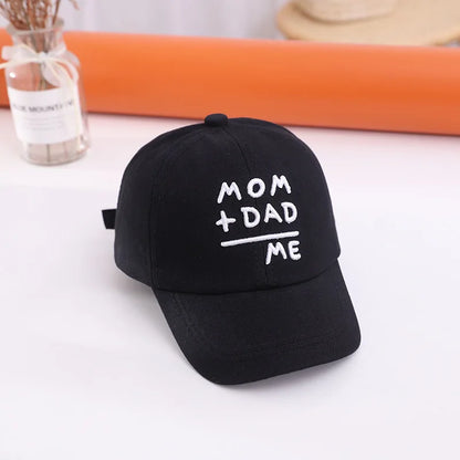 Letter Embroidery Baby Baseball Cap Solid Color Adjustable Toddler Boys Girls Snapback Hat Casual Kids Cotton Duck Tongue Caps - ZOOMNSTORE