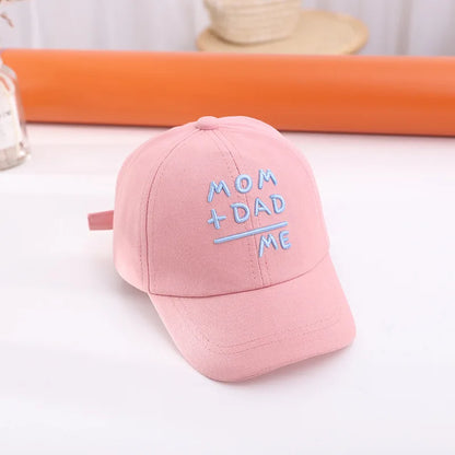 Letter Embroidery Baby Baseball Cap Solid Color Adjustable Toddler Boys Girls Snapback Hat Casual Kids Cotton Duck Tongue Caps - ZOOMNSTORE