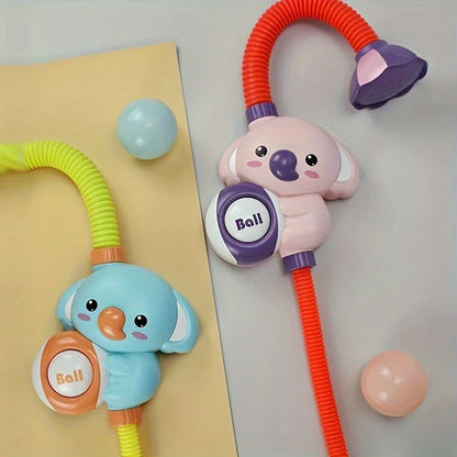1Set Cartoon Cute Little Elephant Electric Shower, 360°Jet Water Wash Head, Baby Bath Sprayer, Bathroom Fun Water Play Toy - ZOOMNSTORE