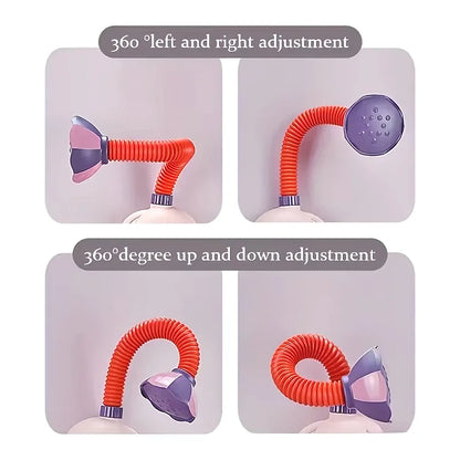 1Set Cartoon Cute Little Elephant Electric Shower, 360°Jet Water Wash Head, Baby Bath Sprayer, Bathroom Fun Water Play Toy - ZOOMNSTORE