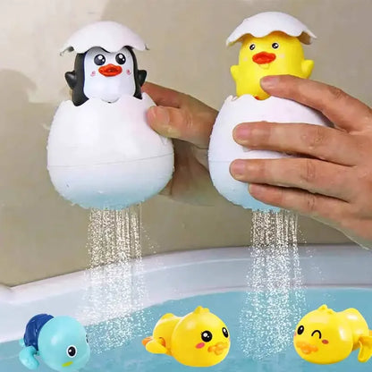 Cute Duck Penguin Egg Water Spray Toy - Kids Bathing Shower Sprinkler - ZOOMNSTORE