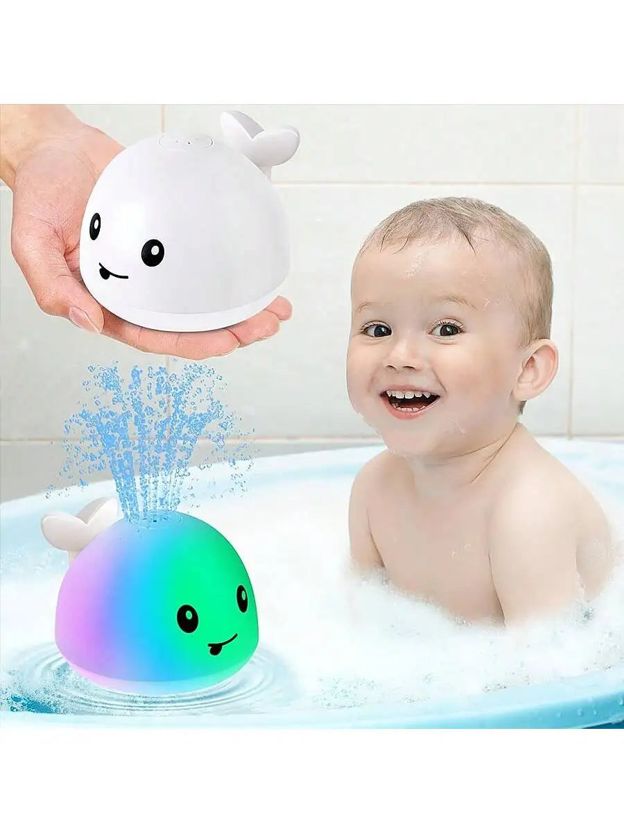 Baby Bath Toys, Toddler Bath Toys for Kids Ages 1-3, Light Up Whale Bath Toy Sprinkler, Pool Water Table Infant Baby Toys 6-12-1 - ZOOMNSTORE