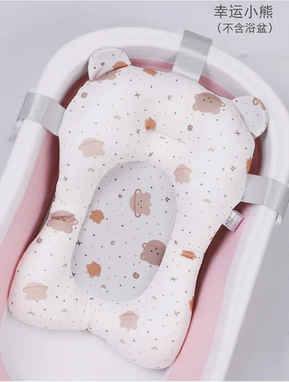 Baby Shower Bath Tub Pad Non-Slip Newborn Bathtub Mat Safety Nursing Foldable Support Comfort Body Cushion Mat Pillow Cartoon - ZOOMNSTORE