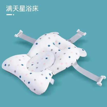 Baby Shower Bath Tub Pad Non-Slip Newborn Bathtub Mat Safety Nursing Foldable Support Comfort Body Cushion Mat Pillow Cartoon - ZOOMNSTORE