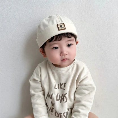 Baby Dome Melon Skullies Beanie Cap Children Soild Color Brimless Landlord Hat Kids Skullcap Korean Fashion Boy Girl Bonnet 아기모자 - ZOOMNSTORE