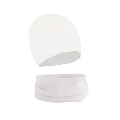 2Pcs Baby Beanie Hat Scarf Set Cotton Kids Cap for Girls Boys Elastic Candy Color Toddler Hat Kids Accessories Infant Bonnet - ZOOMNSTORE