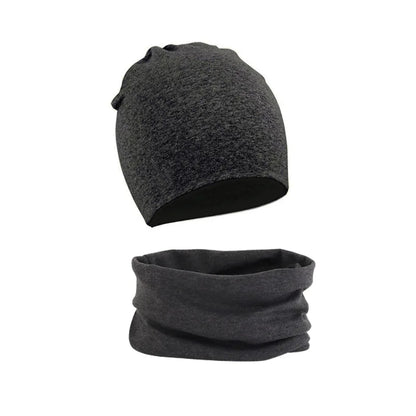 2Pcs Baby Beanie Hat Scarf Set Cotton Kids Cap for Girls Boys Elastic Candy Color Toddler Hat Kids Accessories Infant Bonnet - ZOOMNSTORE