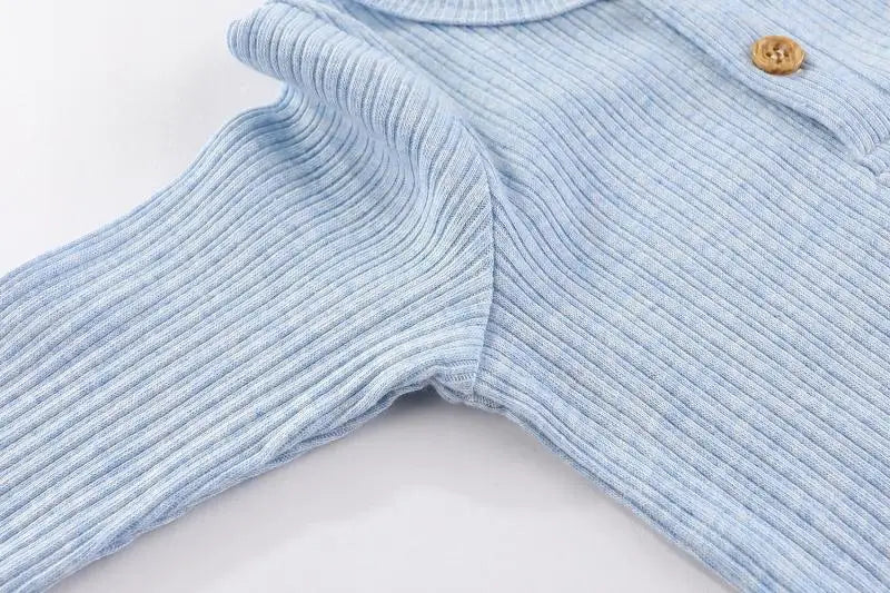 Baby Bodysuit Cotton - Newborn Onesies 3 Pcs Long Sleeve Soft Infant Bodysuits - ZOOMNSTORE