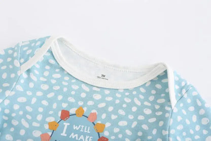 Baby Bodysuit Cotton - Newborn Onesies 3 Pcs Long Sleeve Soft Infant Bodysuits - ZOOMNSTORE
