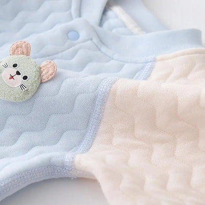 Baby Bodysuit Romper - Newborn Warm Cotton One-Piece Outfit With Long Sleeve - ZOOMNSTORE