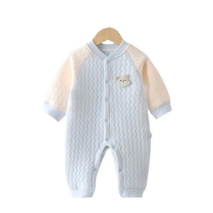 Baby Bodysuit Romper - Newborn Warm Cotton One-Piece Outfit With Long Sleeve - ZOOMNSTORE