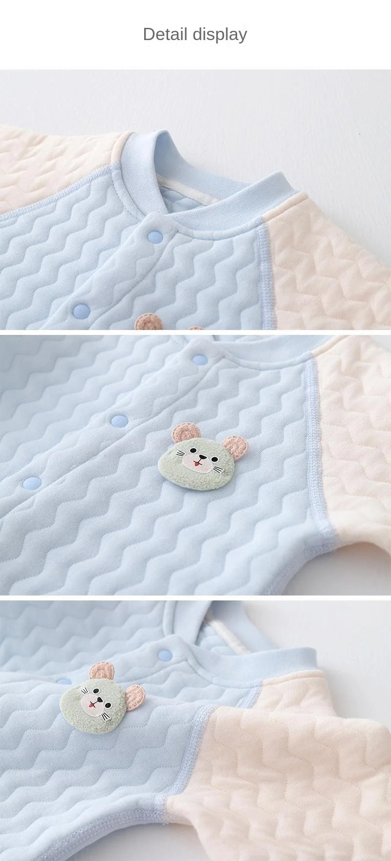 Baby Bodysuit Romper - Newborn Warm Cotton One-Piece Outfit With Long Sleeve - ZOOMNSTORE