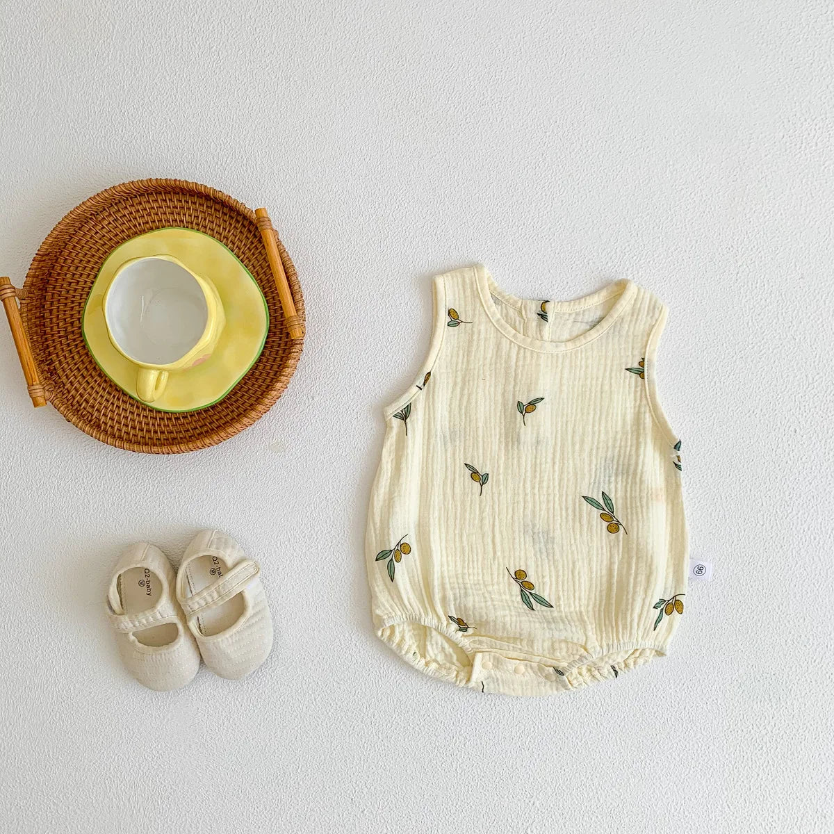 Baby Bodysuits Cotton - Newborn Infant Jumpsuits Unisex Sleeveless Romper Summer Wear - ZOOMNSTORE