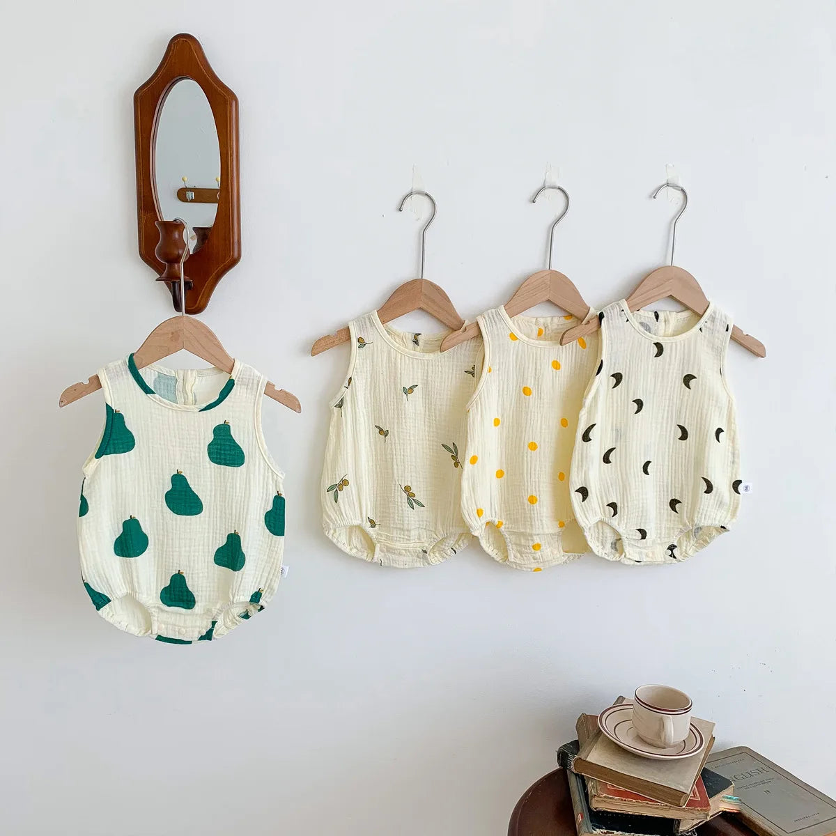 Baby Bodysuits Cotton - Newborn Infant Jumpsuits Unisex Sleeveless Romper Summer Wear - ZOOMNSTORE